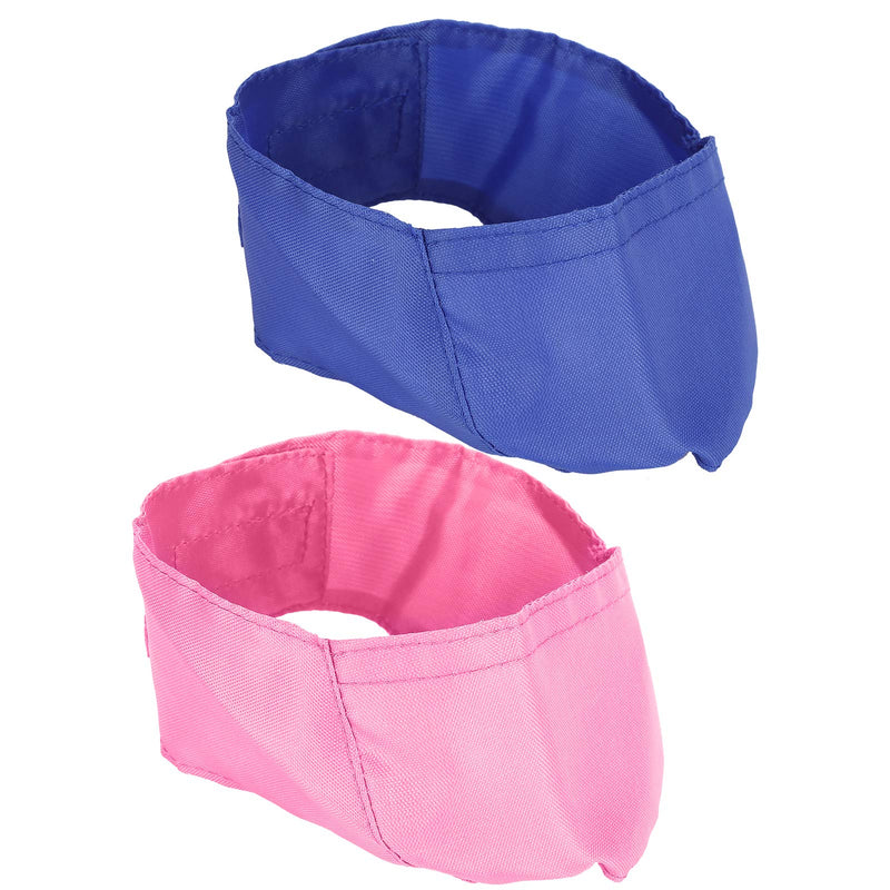 Alomejor Breathable Nylon Muzzle Cover for Cats, For Washing and Grooming, Relieves Anxiety in Pets, 2-Pack for Bathing Cats and Surgery (S) Blue+Pink S