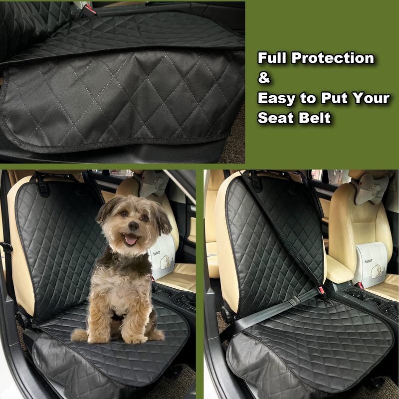 2 Packs Car Front Seat Cover for Dogs, Waterproof Pet Car Seat Protector, Nonslip Scratch-Proof Dog Seat Cover for Cars, Trucks & SUVs 2 Pack-Black 2pack - PawsPlanet Australia