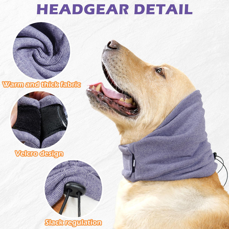 2PCS No Flap Ear Wraps for Dogs,Dog Ear Muffs Noise Protection,Snoods for Dogs Ear Warmer,Dog Headband,Dog Ear Covers for Bath Grooming Force Drying Anxiety Relief,Dog Head Wrap,Dog Calming Hoodie,S S - PawsPlanet Australia