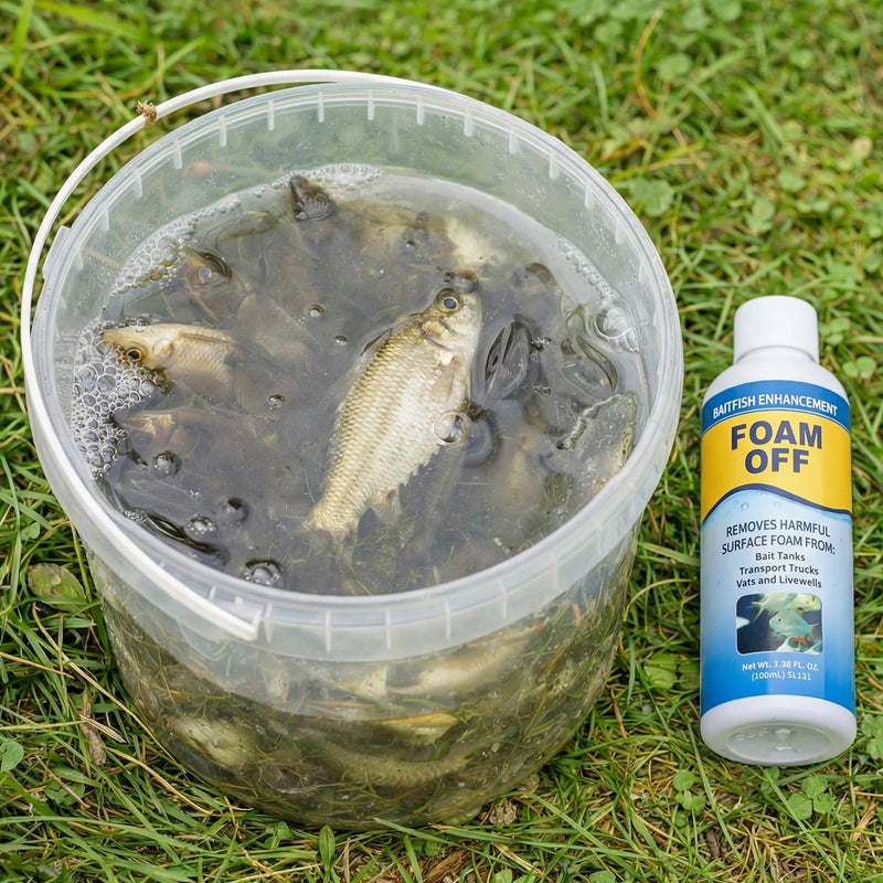 2pcs Foam Remover Water Defoamer for Fish Alive Longer Healthier for Minnow Buckets Livewells Bait Tanks Aquariums Saltwater Reservoir Fishing, 100ml Per - PawsPlanet Australia