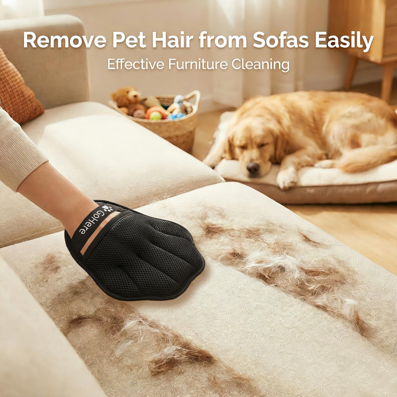 Pet Hair Removal Glove, Magic Brush Electrostatic Mitt for Cats & Dogs, Reusable Grooming Gloves, Pet Hair Remover Tool for Couch, Carpet, Clothes, Car Seat, Laundry - PawsPlanet Australia