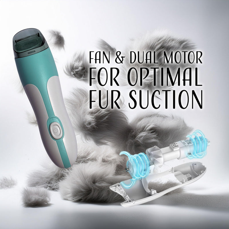 2 in 1 Cat Butt Trimmer & Vacuum, Low Noise Vacuum Suction, 2-Speed Quiet Pet Groomer, USB Rechargeable - PawsPlanet Australia