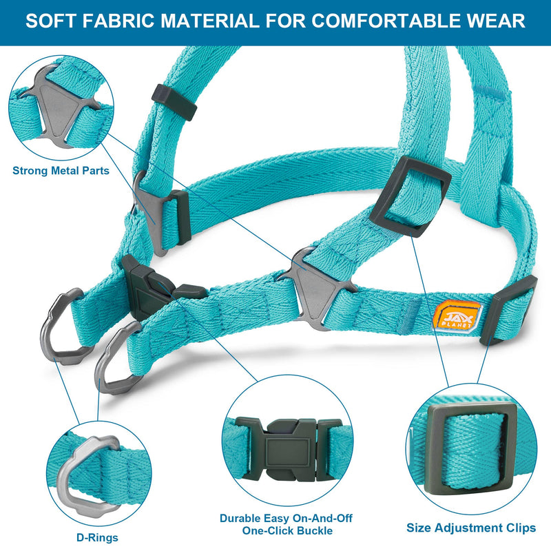 Dog Harness and Leash - Comfortable Leash and Harness for Small, Medium, Large Dogs - Perfect for Training, Includes D-Ring (S)HRN:Chest13.4~22.1/Neck12.2~20.5/LSH: 3.94 ft Harness+Leash:TiffanyBlue - PawsPlanet Australia
