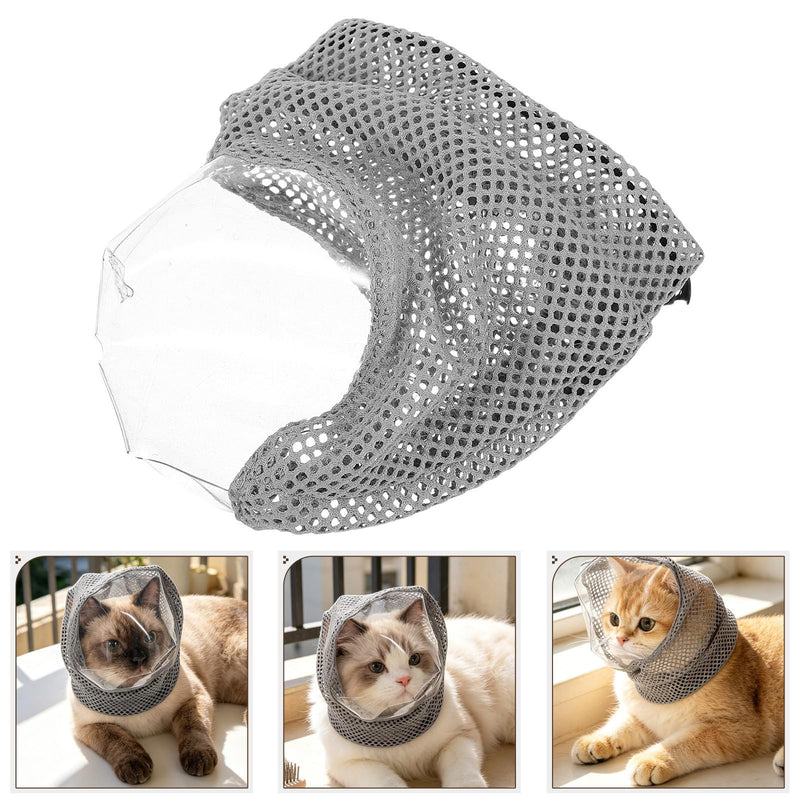 Toyvian Soft Breathable Fabric Cat Grooming Mat with Mesh Structure for Kittens and Pets, with Clear Viewing Window for Bathing and Brushing