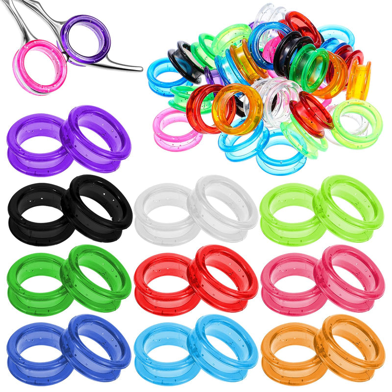 30 Pcs Silicone Scissors Finger Rings Soft Thumb Inserts Protection Pet Grooming Shear Finger Ring Barber Grips for Dog Hair Cutting Barber Accessories - PawsPlanet Australia