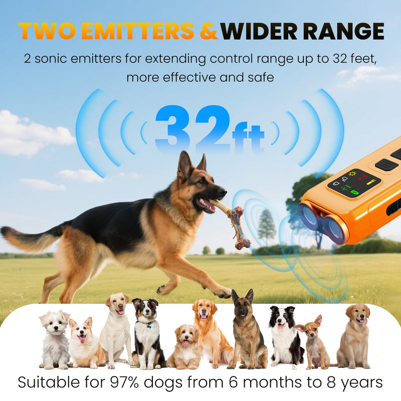 Dog Bark Deterrent Devices, Sonic Cat Deterrent Devices, Drive Cats Away from Car Engines in Winter, 2025 Anti Barking Device for Dogs, Portable Dog Training Device, Stopping Neighbor's Dog Barking