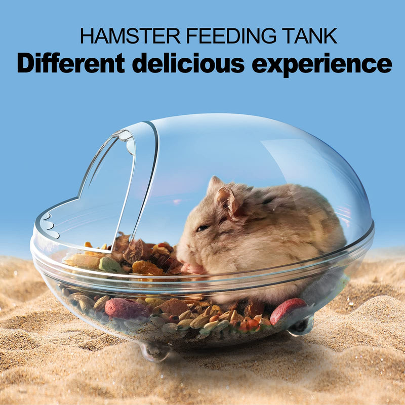 Hamster Bathroom,Hamster Bathtub Box,dust Bath for Hamster,Hamster Sand Bath Container,Hamster Bath,Hamster Bathing Bowl,Transparent Beds,Hamster Bathtub Toilet for Hamster Accessories (L) L 6.7*4.8*4.2 inch