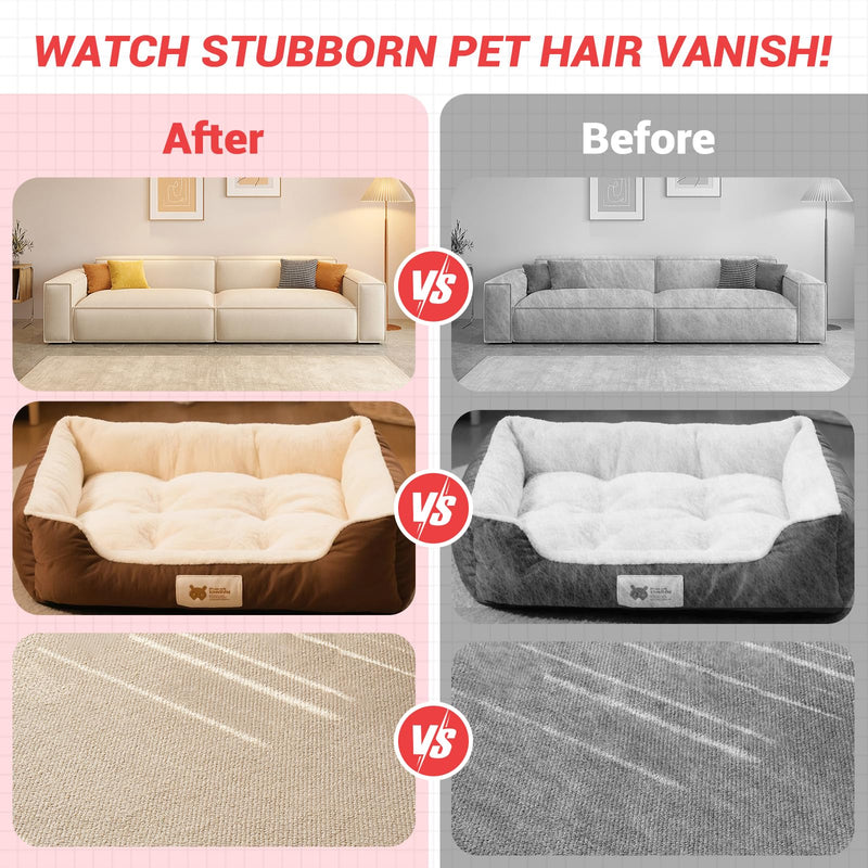 2 PCS Electrostatic Pet Hair Removal Glove, Upgraded Reusable Grooming Gloves for Dogs & Cats, Efficient Fur Remover for Couch, Car Seat, Furniture, Carpet, Animal Fur Removal Tool - PawsPlanet Australia