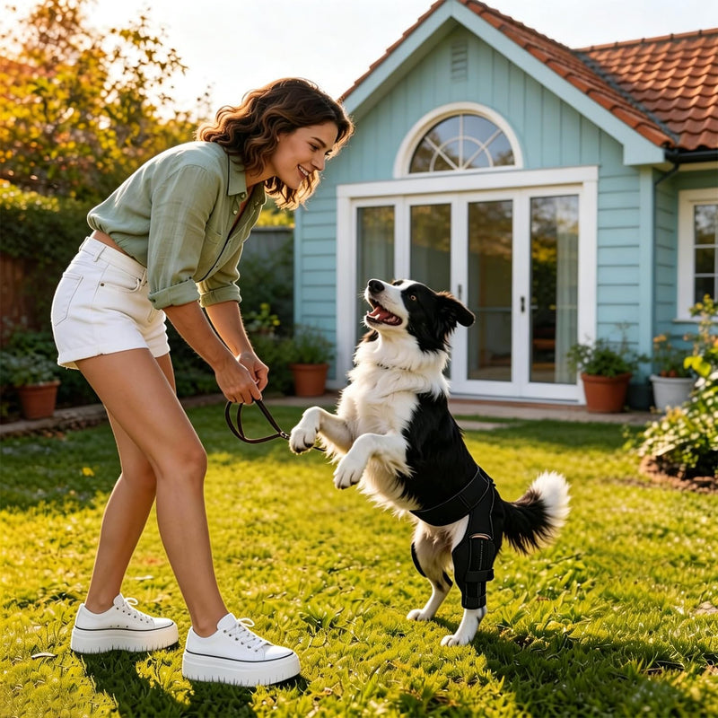 Dog Knee Brace for Hind Leg, Dog Knee Brace for Torn ACL Leg, Adjustable Dog Hip Support for Luxating Patella, Adjustable ACL Recovery Aid for Dog Back Legs