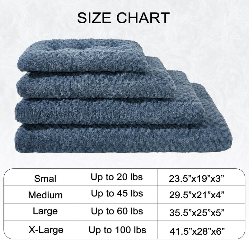 Washable Dog Bed Plush Dog Crate Beds Comfy Kennel Pad Anti-Slip Pet Sleeping Mat for Large, Jumbo, Medium, Small Dogs Breeds,23" x 19" - PawsPlanet Australia