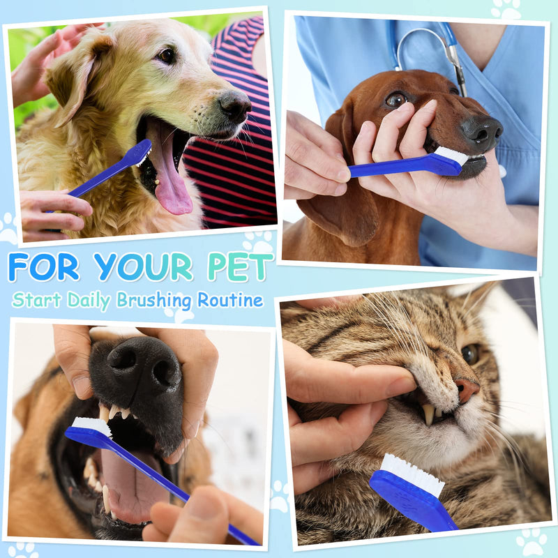 80 Pcs Small Dog Toothbrush Pet Tooth Brush Dual Headed Dental Hygiene Brushes Soft Grooming Bristles Long Handle Tooth Brush for Cat Puppy Kitten Teeth Cleaning Dental Oral Cleaning - PawsPlanet Australia
