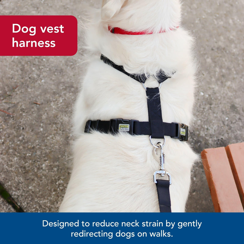 Coastal Pet Walk Right Front-Connect No-Pull Padded Dog Harness - Adjustable & Comfortable Dog Harness - Small & Large Breed Fit - Quality Pet Supplies - Black, LRG (26"-38") Large - 24"-38" girth - PawsPlanet Australia