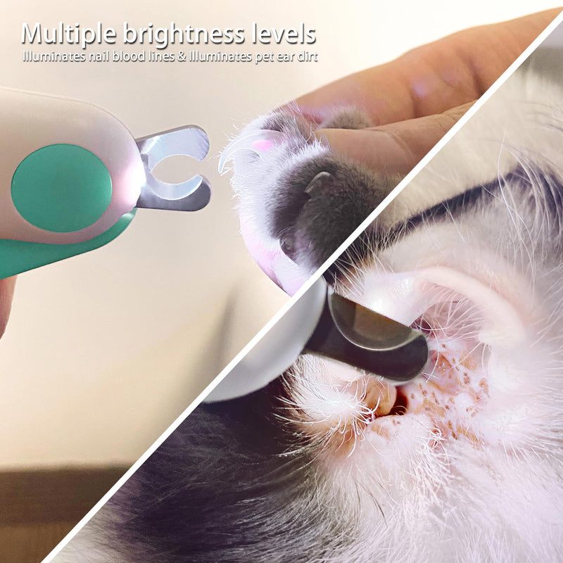 Pet Nail Clippers with LED Lights cat Nail Clippers for Indoor Cats Nail Trimmer Clippers for Small Dog Nail Trimmers Cats Rabbits Nail Clippers Bird Kittens (Blue) Blue - PawsPlanet Australia