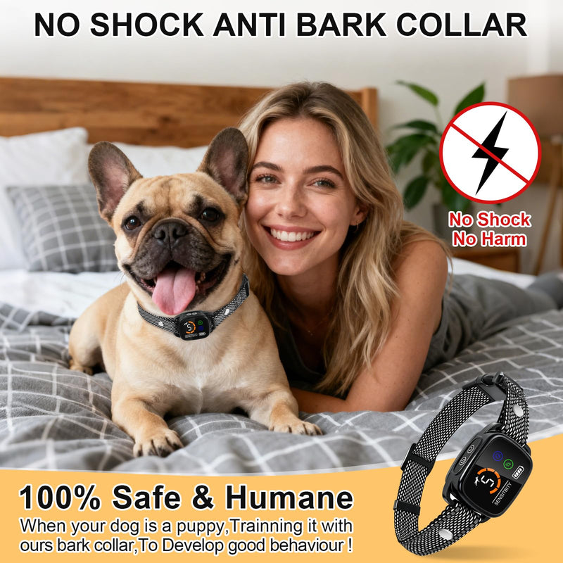 ETACCU Dog Bark Collar，Waterproof Rechargeable Digital Ultrasonic Bark Collars,Anti Barking Collar with 6 Adjustable Sensitivity Levels for Large Medium Small Dogs 1