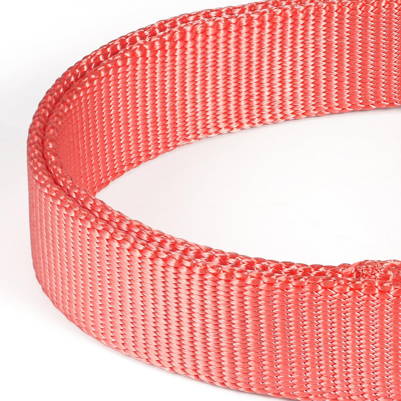 Premium Nylon Adjustable Anti-Escape Martingale Dog Collars,Durable,Comfort and Silky Dog Collar with Hardware D-Ring for Large Dogs Walking,Training,etc...(Living Coral, Large) Living Coral - PawsPlanet Australia