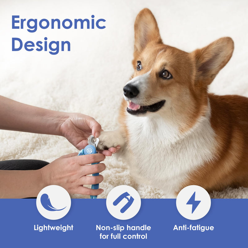 AKC - Dog & Cat Nail Clippers & Filer | Professional Pet Grooming Tool with Stainless Steel Blades | Safety Guard & Easy Grip Handle | Durable & Anti-Slip | Safe for Small, Medium & Large Pets Nail Clipper - PawsPlanet Australia