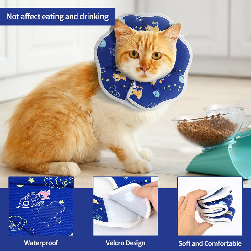 Soft Cat Cones to Stop Licking, 1 PcsCat Donut Collar, Soft Cat Collars, Adjustable Kitten CollarCat Recovery Collars & Cones, Cats Neck Cone After Surgery for Small Animal Cats Kittens Puppies