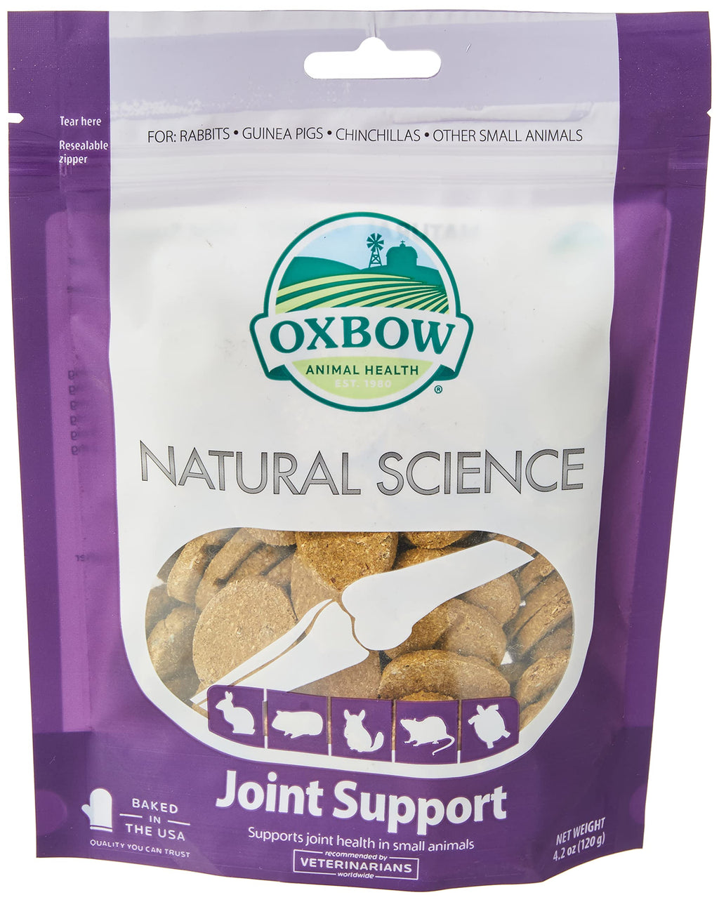 Oxbow Natural Science Joint Support - Joint, Cartilage, Anti-Inflammatory Support for Animals, 4.2 oz. Timothy Hay 4.2 Ounce (Pack of 1)