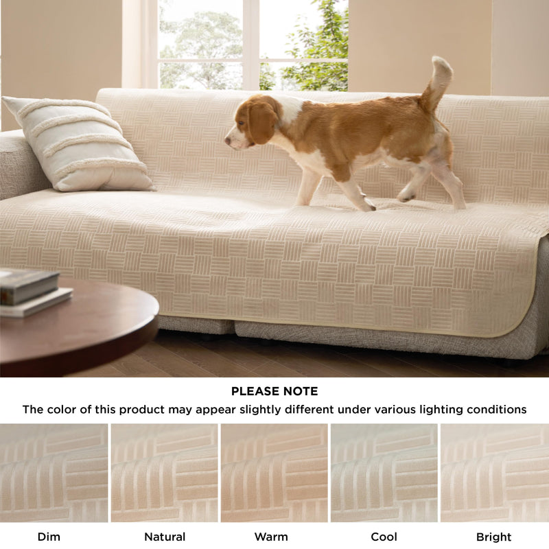 Bedsure Waterproof Couch Cover for Dogs Washable - Waterproof Blanket for Large Dogs Couch Sofa Bed Cozy, Lightweight Furniture Protector for Pet Cat Quick Drying, Sandy Tan, 52x82IN 52x82 inch - PawsPlanet Australia