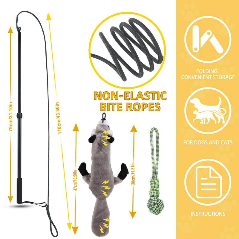 Flirt Pole Dogs, Dog Flirt Pole Extra Strong for Large Medium Small Dogs to Keep The Dog Entertained and Physically Exhausted Ball+Beaver L - PawsPlanet Australia