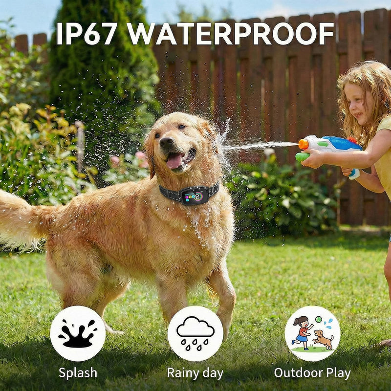 Automatic Bark Collar/No Remote Need, with Bark Detection to Reduce False Triggering, Suitable for Daily Household Use and Suitable for Dogs 10-120 lbs Rechargeable, IP67 Waterproof