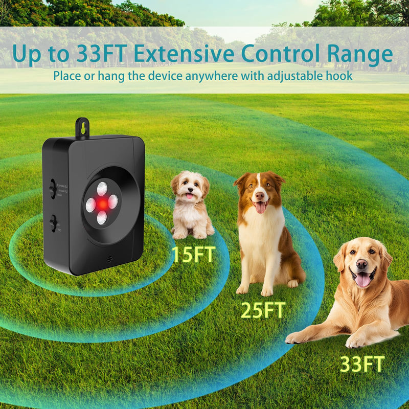 Ultrasonic Dog Bark Deterrent Devices, 4X Anti Barking Device for Dogs, 3 Modes Stop Barking Neighbors Dog, Anti Dog Silencer for Indoor & Outdoor Use, Long Range & Rechargeable Bark Control - PawsPlanet Australia