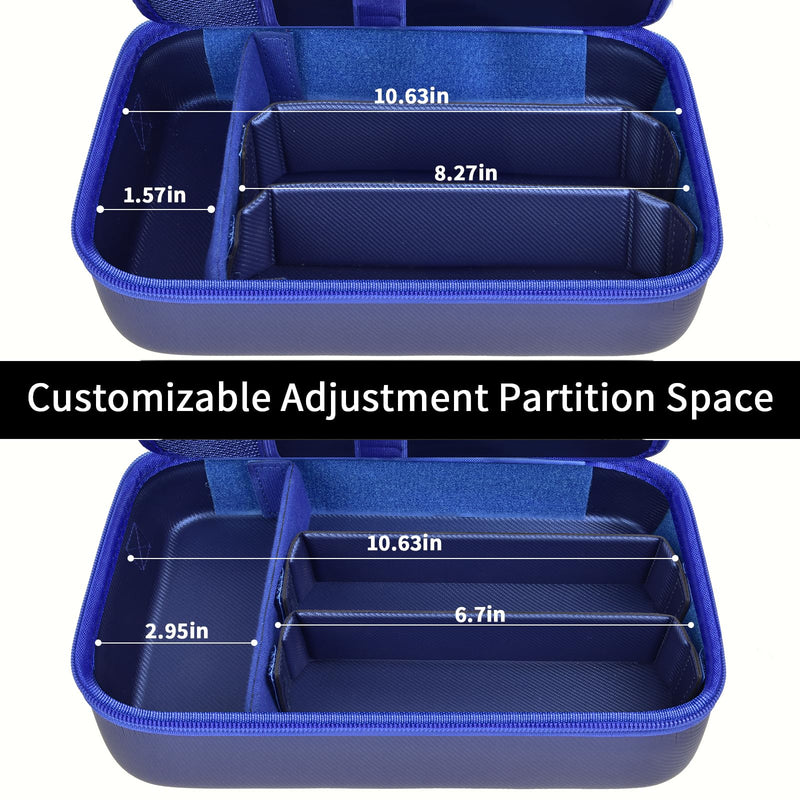 Barber Case for Hair Clippers Cutting Supplies, Trimmer Accessories Organizer for Wahl/for Ufree/for Andis Men Women Razor Grooming Kits, for Oneisal Dog Shaver- Travel Bag Only (Blue) Blue