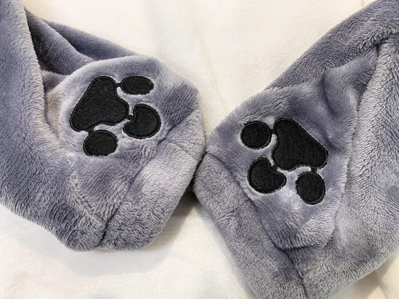 CORIRESHA Cute Coral Velvet Long Sleeve Shiba Inu Dog Embroidery Home Wear Hoodie for Women Medium Shibainu_grey - PawsPlanet Australia