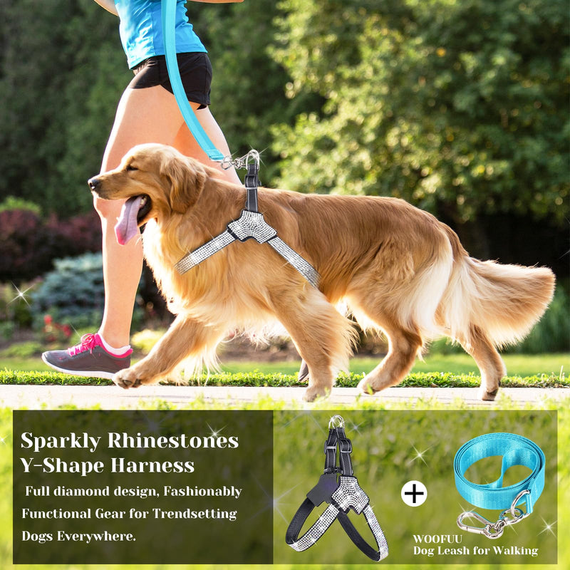 Sparkly Rhinestones Y-Shape Pet Dog Harness Size XL – Fashionably Functional Gear for Trendsetting Dogs Everywhere - PawsPlanet Australia