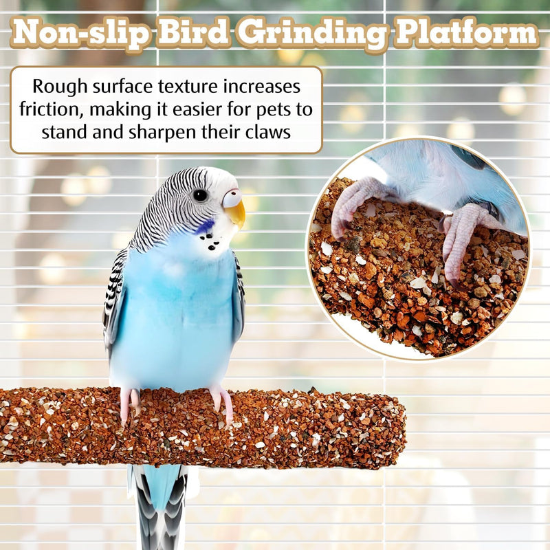 PINVNBY 4 PCS Natural Bird Perches Calcium Mineral Parakeet Chewing Toy Sticks Parrot Beak Grinding Stone Cage Accessories for Small Medium Budgie Cockatiel Conure Lovebird Colorful - PawsPlanet Australia