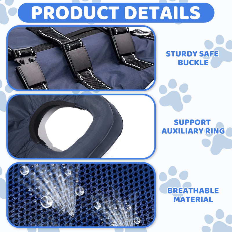 Dog Carrying Aid, Dog Harness Support and Rehabilitation Sling Adjustable Breathable Carrying Strap Dog for Old, Joint Injuries, Arthritis, Disabled Dogs (S) S