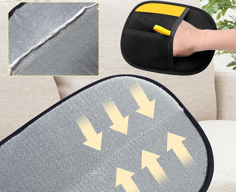 2 Pcs Pet Hair Removal Gloves Brush, Reusable Dog Cat Electrostatic Hair Remover Grooming Glove Tool - PawsPlanet Australia