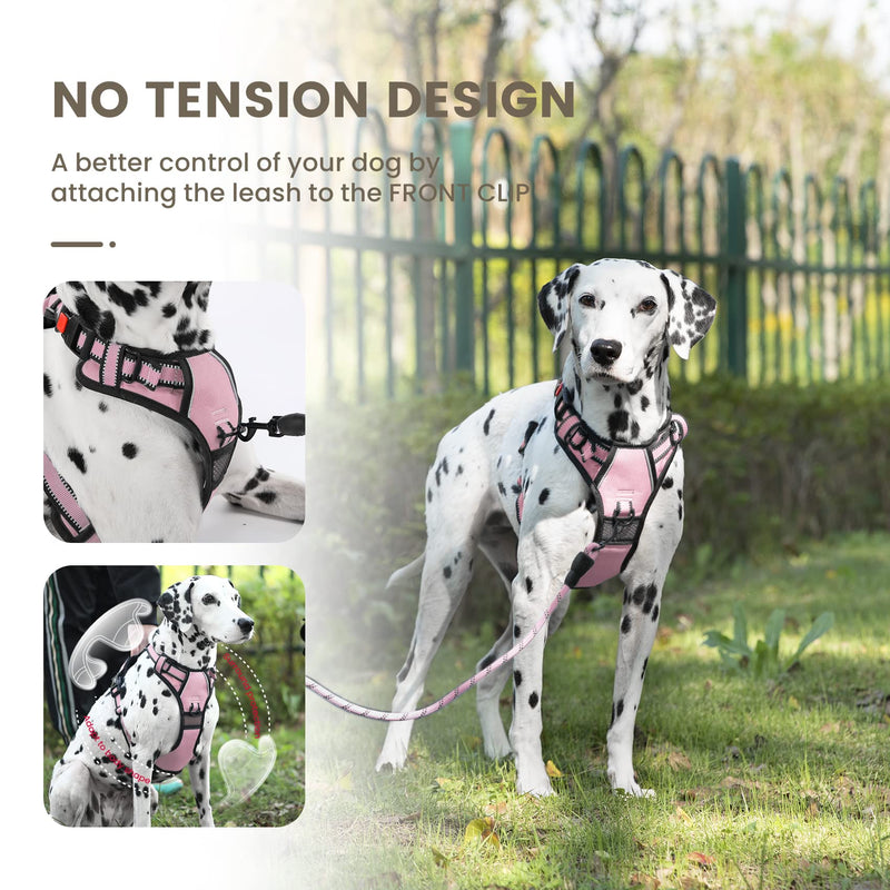 FURRYFECTION Dog Harness Bundle Dog Collar and Leash Set | Pink | Large - PawsPlanet Australia
