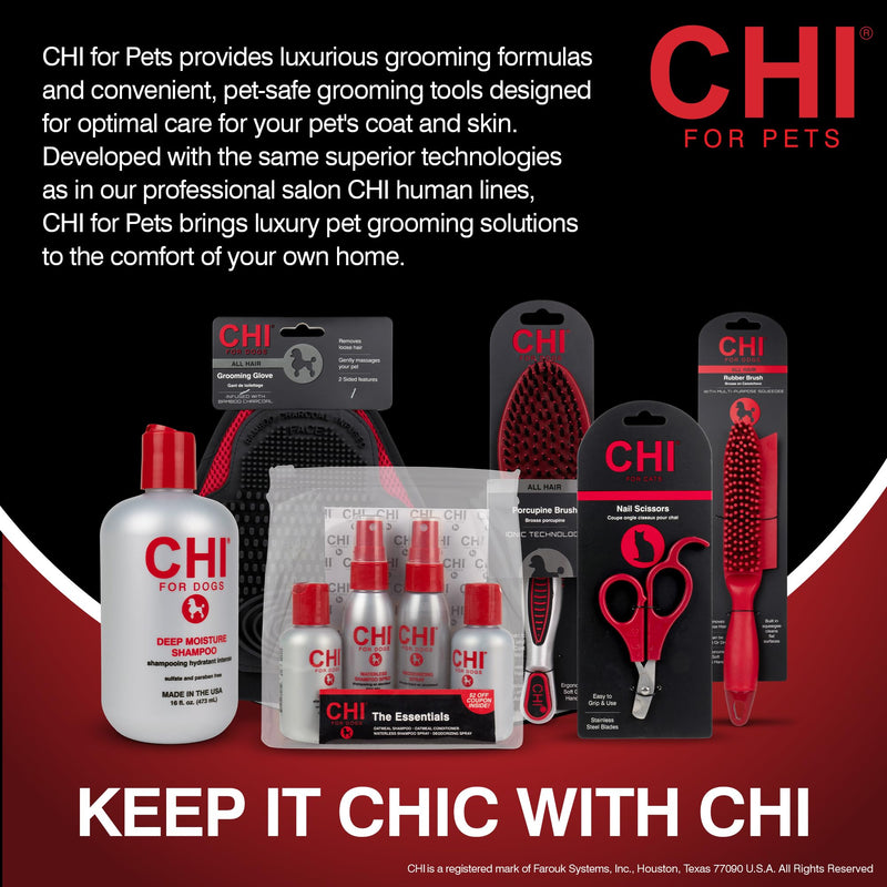 CHI for Cats High-End Self-Cleaning Slicker Brush, Perfect for Indoor Long-Haired Pets, Effective Shedding and Grooming Tool - PawsPlanet Australia