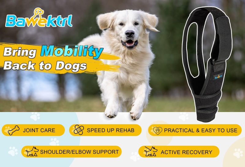 Dog Elbow Protector Brace with Metal Splint, Canine Elbow Pads &Shoulder Brace Support for Callus, Hygroma, Dysplasia, Arthritis, Dislocation, Pressure Sores, Comfort Fit for All-Day Wear L-Right