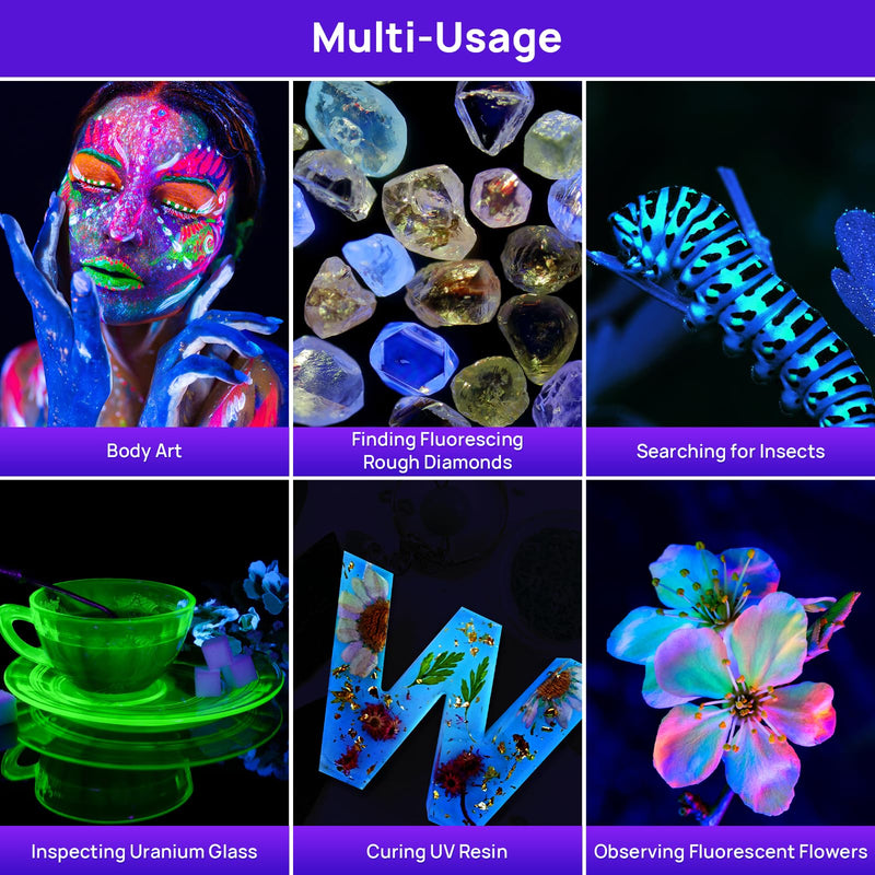 UV Flashlight Black Light, Consciot 51 LED 395nm Ultraviolet Blacklight, Portable Torch Light Pet Urine Detector for Dog/Cat Urine, Dry Stains, Bed Bug, Resin Curing, Matching with Pet Odor Eliminator 1 Pack - PawsPlanet Australia