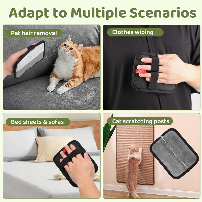 VINGVO Electrostatic Brush Tool for Cats & Dogs, Reusable Grooming Glove for Cats & Dogs,Double Sided for Furniture, Couch, Carpet, Car Seat - PawsPlanet Australia