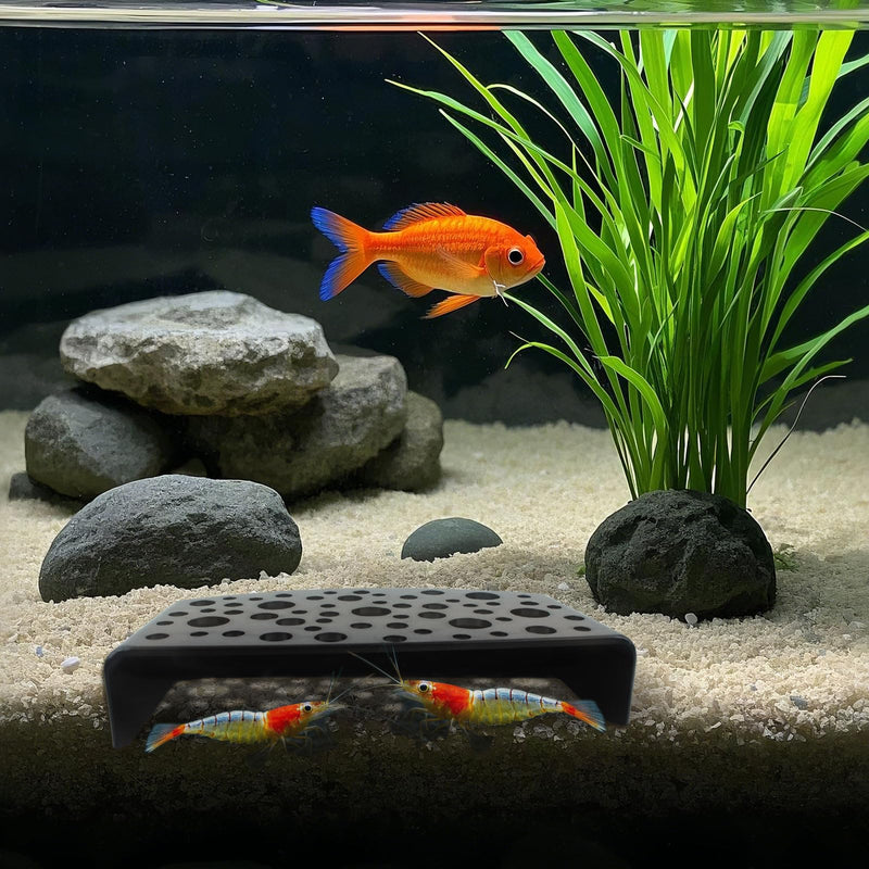 FUYAHA Shrimp Hides Cave for Aquarium - 2Pcs Shrimp Breed Cave Fish Tunnel for Aquarium Cave (Black) - PawsPlanet Australia