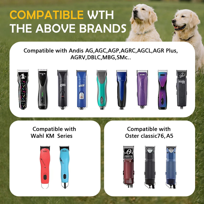 Steel Detachable Pet Clipper Blade 7F 3.2mm 1/8'' Compatible with Andis/Oster/Wahl A5 Dog Grooming Clippers, Made Using Japanese High Carbon Steel