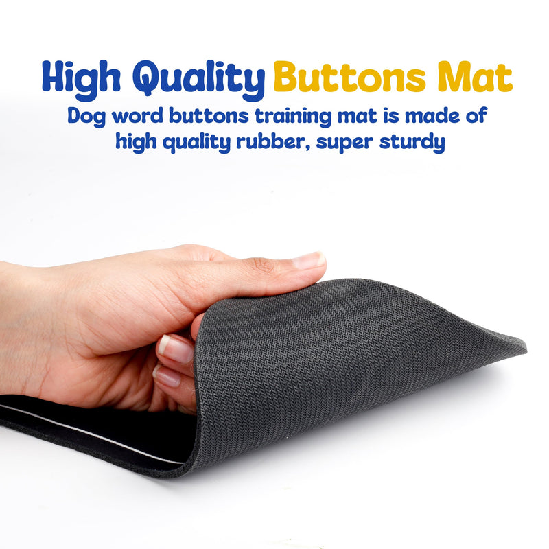 Dog Buttons for Communication with Mat & Clicker – 30s Recordable Dog Buttons Talk, Talking Buttons for Dogs, Gift for Dog Owners with Training Guide, Custom Stickers, and Clear Sound (6-Pack) Pack of 6 - PawsPlanet Australia