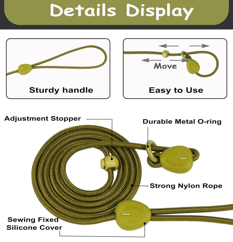 Green 6FT Heavy Duty Dog Training Leash - Comfortable Rope, No Pull, Suitable for Small to Medium Dogs Green - PawsPlanet Australia
