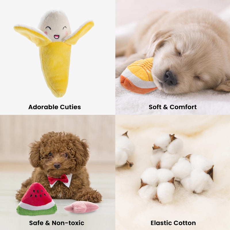 Nocciola Dog Squeaky Toys, Plush Small Dog Toys for Dogs, Stuffed Dog Toys with Squeakers,12 pcs Puppy Toys with a Carrying Bag for Small Medium Size Dogs 12PCS - PawsPlanet Australia