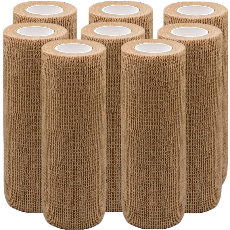 6 inch x 5 Yards 8 Pack Horse Wraps, Self Adhesive Large Bandages Wrap, Self Stick Elastic Athletic Tape, Self Adherent Medical Bandage Wrap, Stretch Cohesive Bandage Wrap 6 In - 8 Rolls