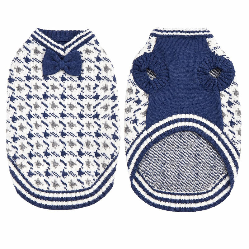 Dog Sweaters for Small Dog Male Cold Weather Doggie Knitwear Sweater Pet Winter Knit Outfit Chihuahua Pocket Beagle Mini Dachshund Yorkie Schnauzer Clothes for Dog Girls Boys (Blue, M) Blue Medium - PawsPlanet Australia