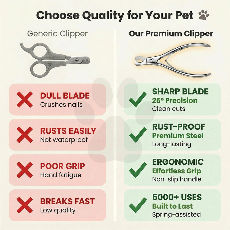 Cat and Dog Nail Clippers for Small & Medium Pets - Precision Pet Nail Trimmer with Included Cat Nail File - Professional Metal Claw Scissors for Kittens, Puppies, Rabbits & Birds - PawsPlanet Australia
