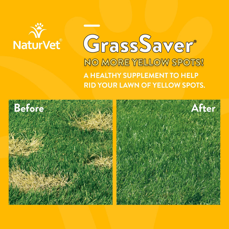 NaturVet – GrassSaver Wafers for Dogs Plus Enzymes – 300 Wafers – Healthy Supplement to Help Rid Your Lawn of Yellow Spots – Synergistic Combination of B-Complex Vitamins & Amino Acids