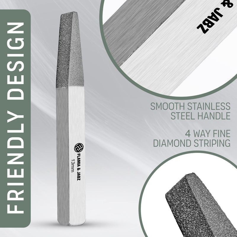 FLAMIA & JABZ Stripping Metal Stones & Nail file for Dogs, Cats & Pets (13 MM) 13 MM Stripping Metal