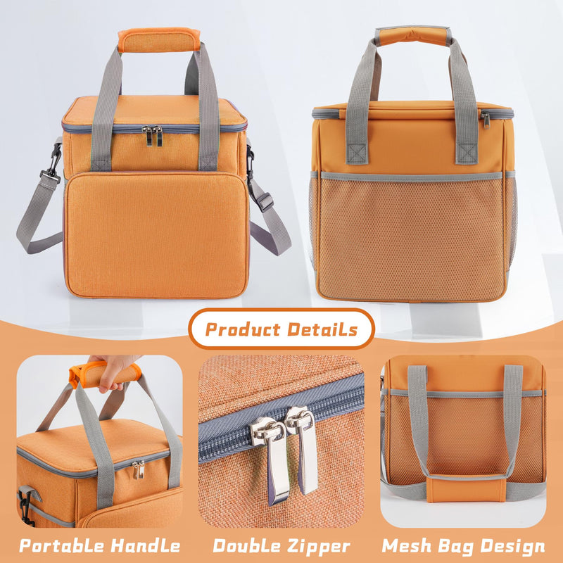 SMYV Pet Grooming Bag for Dog Grooming Supplies, Dog Tote Travel Bag for Pets Grooming Tools Kit Accessories - Orange - PawsPlanet Australia