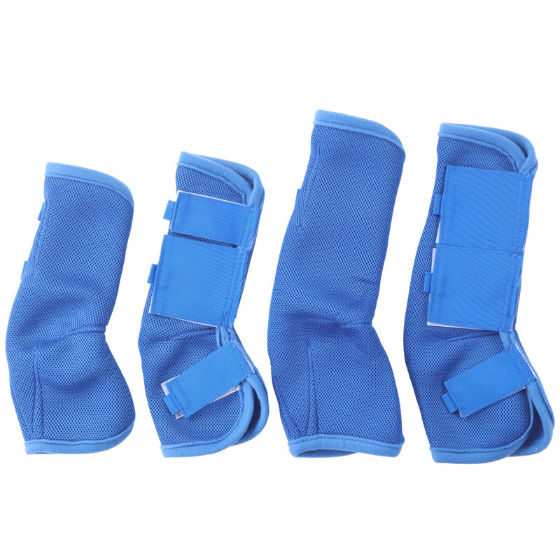 Horse Fly Boots Set of 4, Breathable Comfy Mesh Fly Boots for Horses, Non-Slip Horse Fly Leggings No More Stomping & Horsefly Nuisance Darkblue Full Dark Blue
