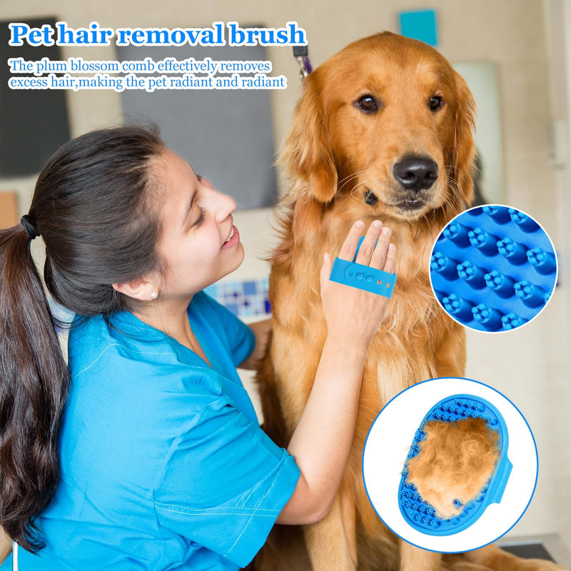 3PCS Dog Brush | Dog Bath Shampoo Brush |Dog Shower/Grooming/Washing Brush | Pet Bath Massage Brush |Scrubber Washing Brush with Adjustable Ring Handle for Short & Long Haired Dogs/Cats - PawsPlanet Australia